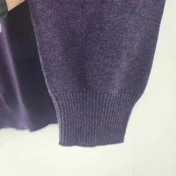 Jos. A. Bank Traveler V Neck Purple Cotton Men's Sweater L - Picture 4 of 7